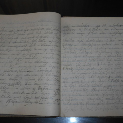 School writing notebook used, 68 pages, Plutarch and Homer notes