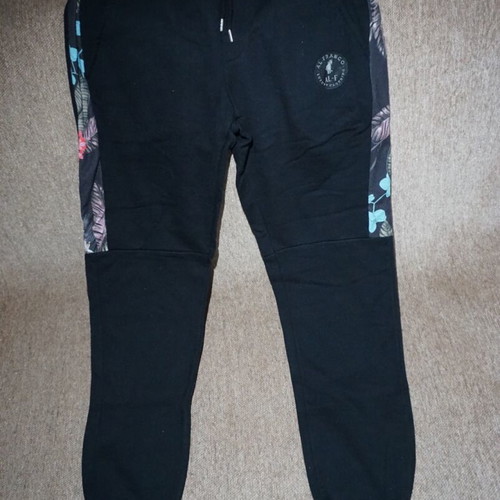 Men's tracksuit like new, black with multicolor details, size M