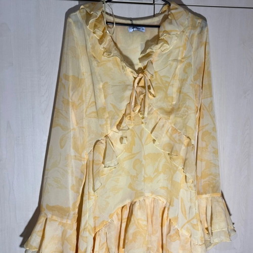 Pink Woman yellow dress, size M