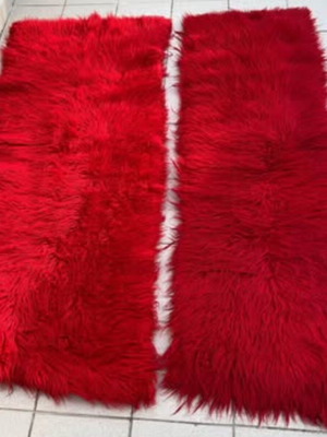 Handmade loom rugs used, pure wool
