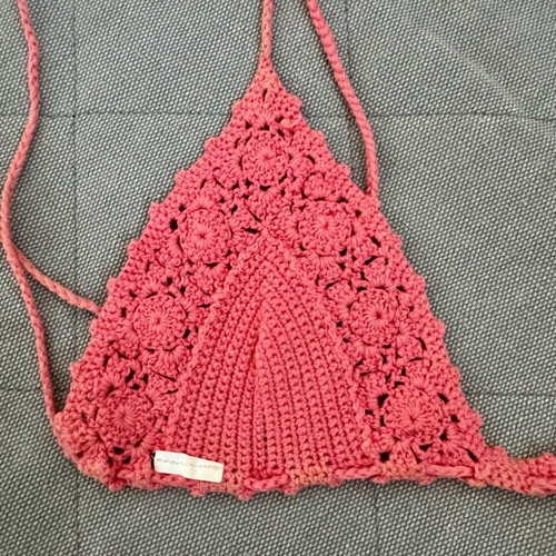 Zara knitted bikini used, pink, size S
