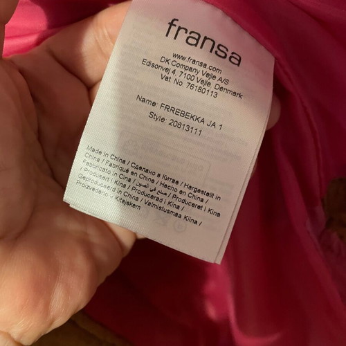 Fransa quilted jacket like new, size L plus size, multicolor