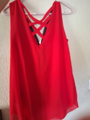 Women's blouse used, red, size M
