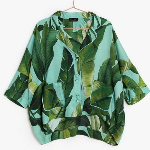 Zara Home Leaf Viscose Pants with Tropical Print like new, size M-L