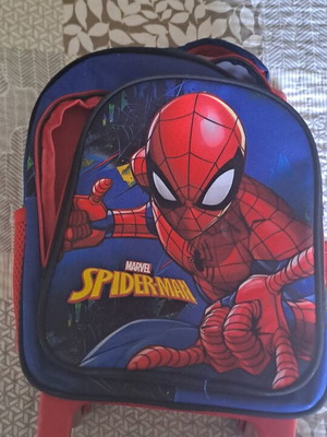 Spiderman bag used with normal wear