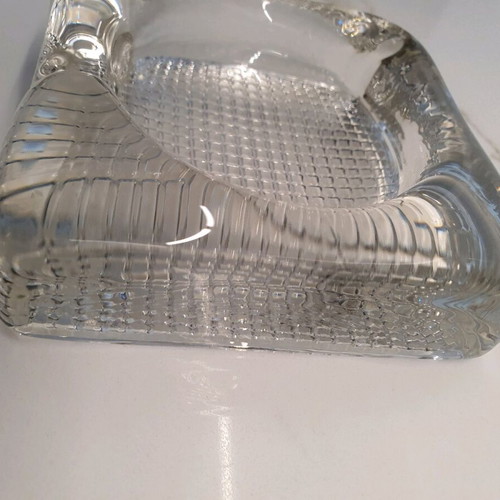 Glass ashtray new with geometric design