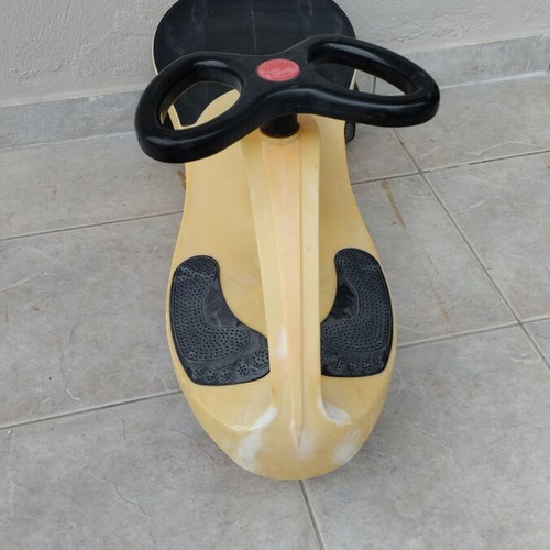 Children's pedal car used, single-seat yellow