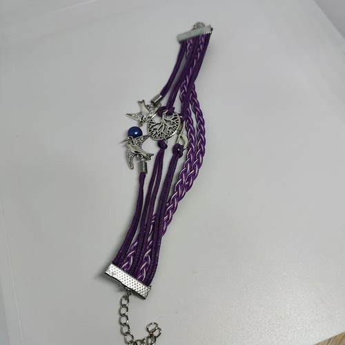 Handmade bracelet with tree of life and birds new