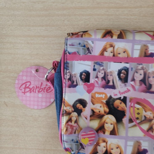 Barbie mini shoulder bag, Mattel, blue and pink