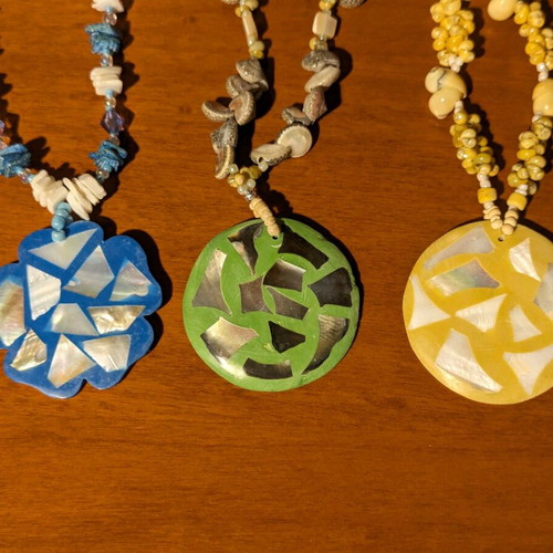 Shell necklaces pack of 3, handmade, summer design