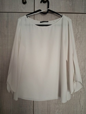 Esprit blouse size 38 like new, white/cream, 3/4 sleeve