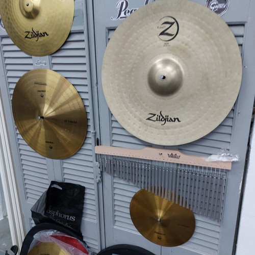 Zildjian Planet Z Ride 20" Reverse Type cymbal used with splash-crash Turkey 14"