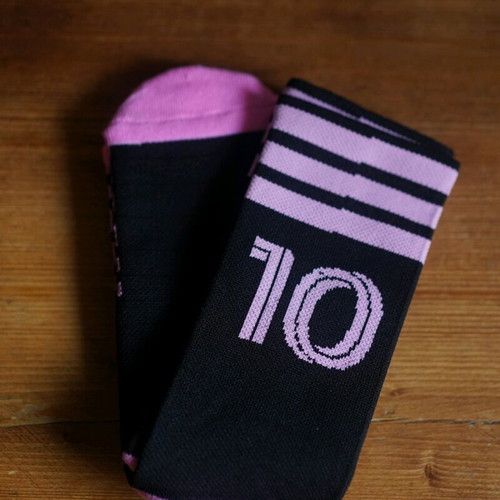 Lionel Messi #10 Socks pink/black new, one size