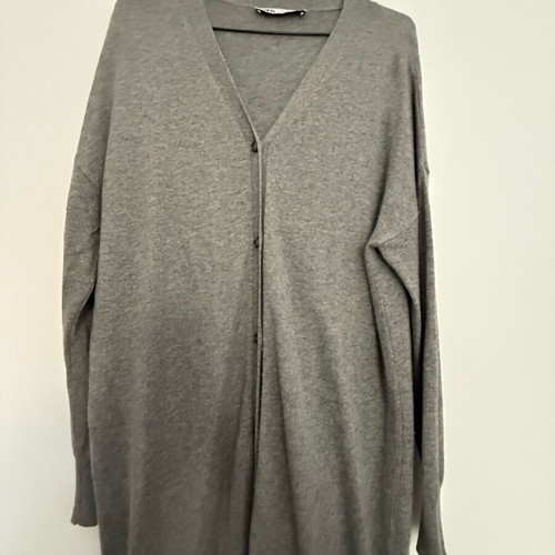 Zara long cardigan like new, gray, size XS