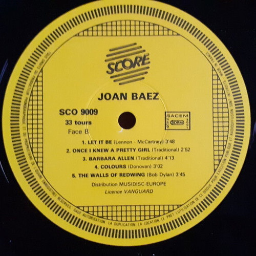 Joan Baez Farewell Angelina vinyl record used, folk