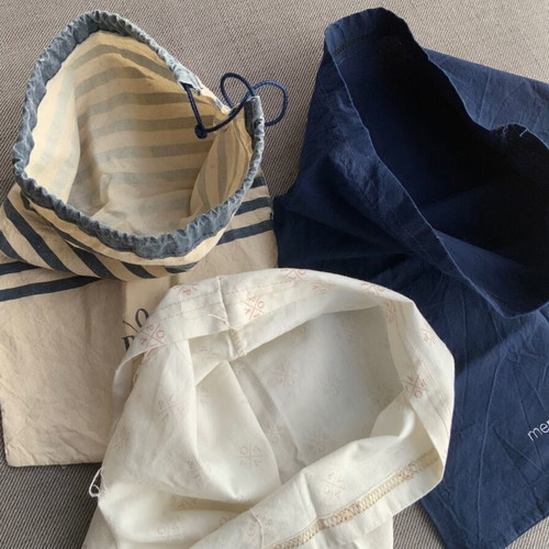Fabric pouches used, set of 3, size up to A4 POPA