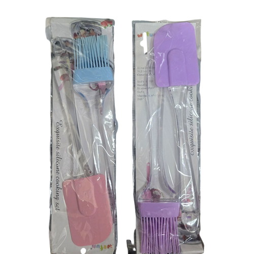 Silicone brush and spatula set 2 pieces new