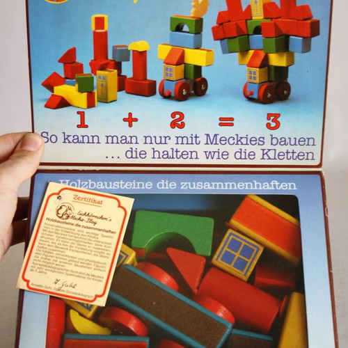 Eichhorn wooden sticky blocks new, vintage 80's West Germany