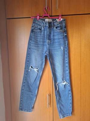 Τζιν Stradivarius mom slim μεταχειρισμένα, μπλε, μέγεθος S
