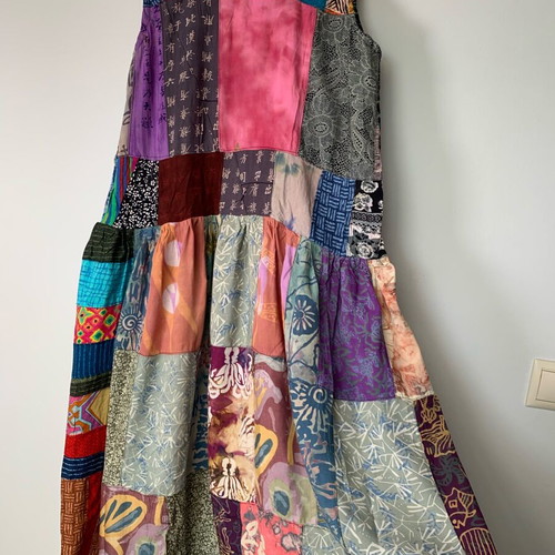 Vintage summer patchwork dress new one size