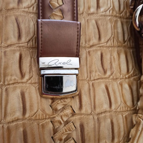 Axel shoulder bag large like new, beige and yellow