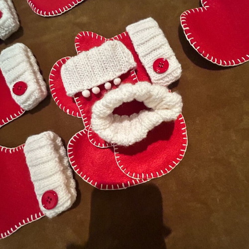 Handmade Christmas mittens new, pack of 12