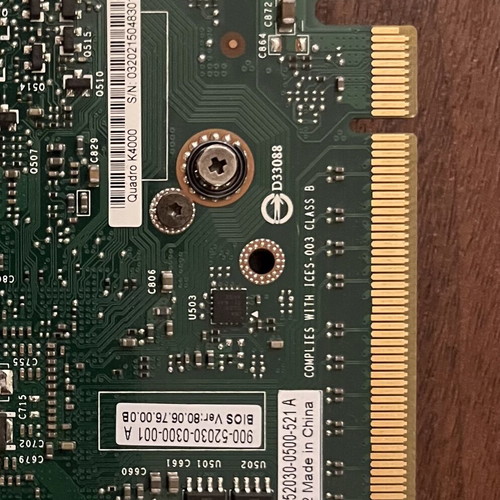 NVIDIA Quadro K4000 3GB GDDR5 HP graphics card used