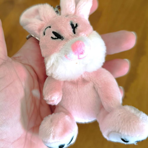 Plush Bunny Keychain like new