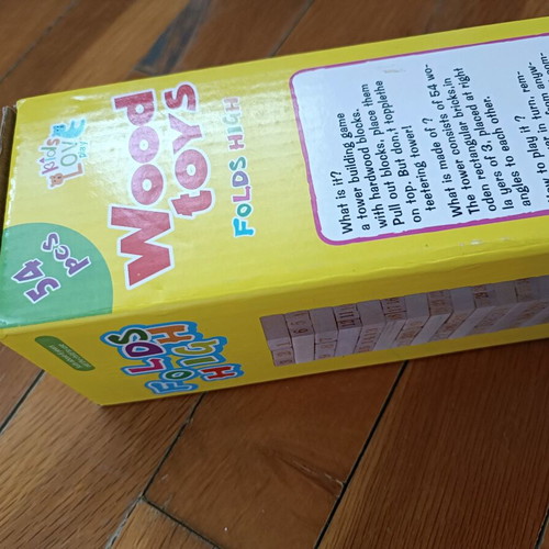 Wooden stacking blocks game new with dice