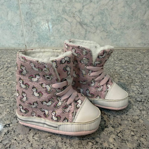 Chicco Flex Zone Baby Boots New, Size 18, Pink Unicorn Design