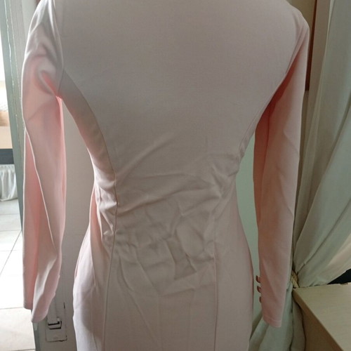Dress pink soft with gold buttons like new, Small size