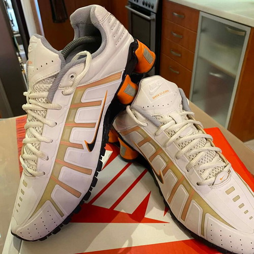 Nike Shox O'Leven sneakers, white and orange, EU 45 / US 11
