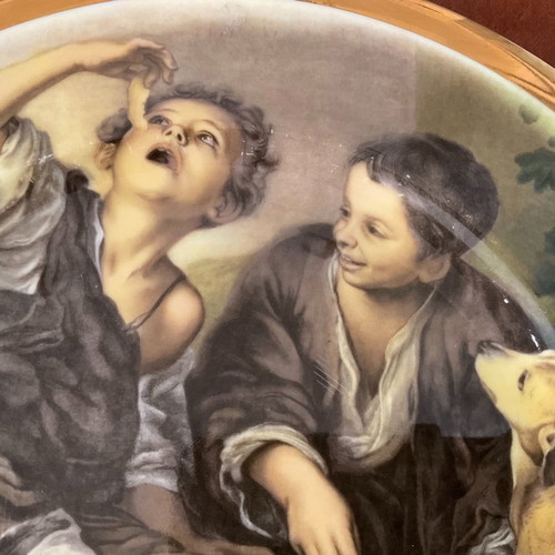 Fenton English porcelain plate with Murillo painting, diameter 27 cm