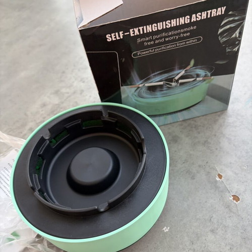 Self-Extinguishing Smokeless Ashtray new, smoke purifying design