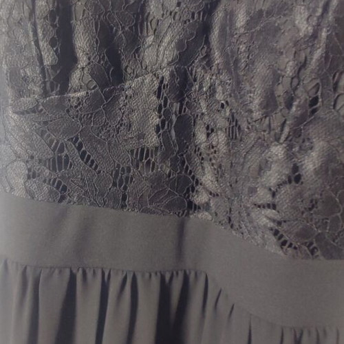 Maxi dress black lace with slit, like new, size S/M by Artisti Italiani
