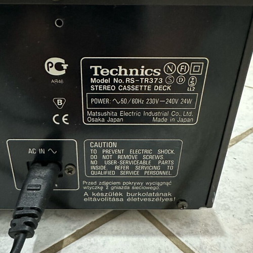 Technics RS-TR373 double cassette deck like new