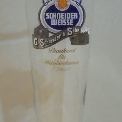 Schneider Weisse beer set of two used promotional glasses 500ml