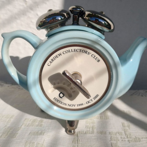 Cardew Collector's Club 1999 retro teapot clock used