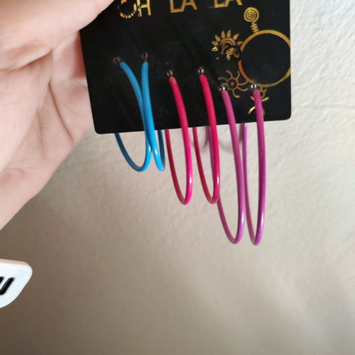 Colorful earrings new, all pairs set