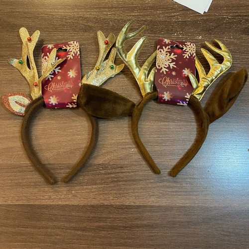 Christmas reindeer headbands new, set of 2 pieces