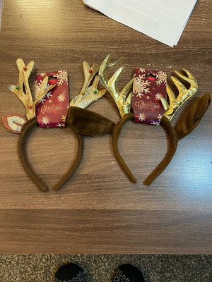Christmas reindeer headbands new, set of 2 pieces