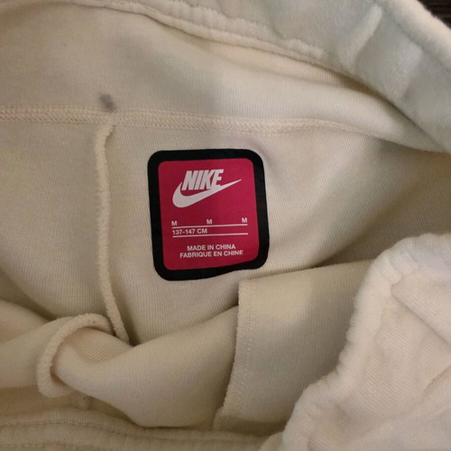 Παντελόνι φόρμας Nike Sportswear Tech Fleece εκρού σαν καινούργιο