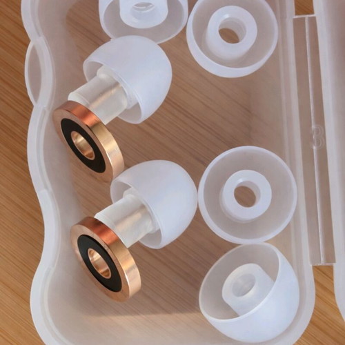 Silicone earplugs rose gold new, jewelry style