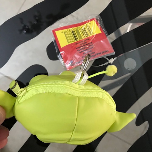 Toy Story Alien big plush wallet with keychain and zipper new
