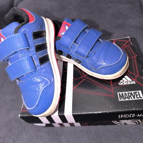Adidas Marvel Spiderman Kids Shoes Size 21 Used