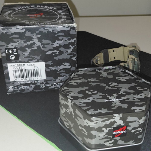 Casio G Shock GA-1000-5AER watch, green camo