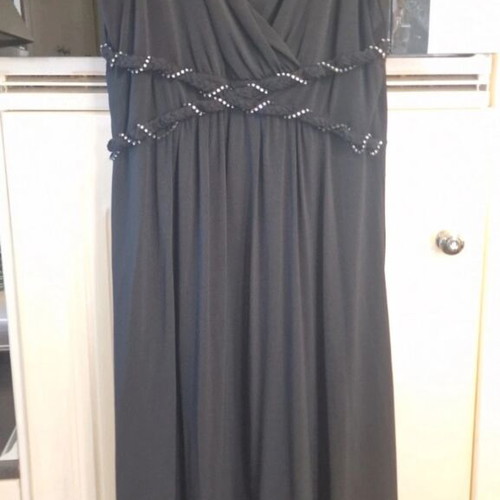 Evening dress plus size like new, size L, black and silver