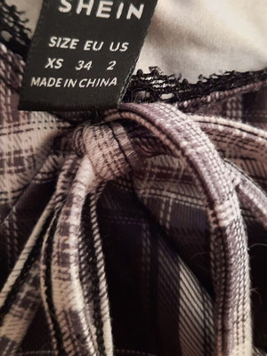 Shein women's checkered dress size XS