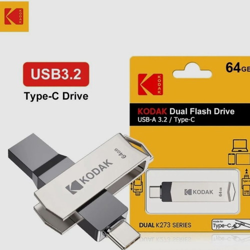Kodak Dual USB Flash Drive 64GB USB-A 3.2 Gen 1 Type-C new sealed