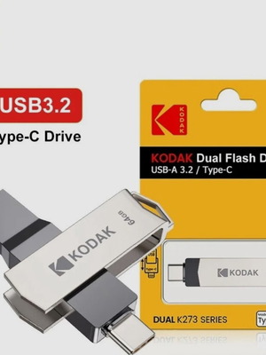 Kodak Dual USB Flash Drive 64GB USB-A 3.2 Gen 1 Type-C new sealed